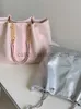 Bolsos de hombro Bolso suave de cuero de Pu suave para mujer Bolso de mujer de alta capacidad Bolso rosa Bolso de mujercatlin_fashion_bags