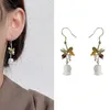 Boucles d'oreilles à tige françaises rétro, personnalité élégante, mode Court, Design de Niche, muguet