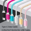 Cables de datos tipo C de alta velocidad Cable micro USB Adaptador de carga rápida Metal trenzado de nailon 1M 2M 3M para Samsung s8 s10 s11 note 10 htc Teléfono Android