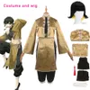 Blue Lock Anime Bachira stile cinese antico Kung Fu Tang Suit BLUELOCK costume cosplay parrucca regalo vestito