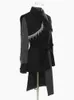 Damen Trenchcoats DEAT Herbst- und Sommermode Damenbekleidung Umlegekragen volle Ärmel gespleißte asymmetrische Jacken 1DE607101L 231030