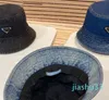 Hommes femmes chapeau haut de gamme personnalisé lavé poids lourd denim tissu seau chapeau P nouveau exquis été crème solaire tourisme 102976