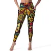 Damesleggings met tribal print, sexy zwart-witte streep, hoge taille, yogabroek, zoete elastische leggings, damesontwerp, fitness, sportlegging