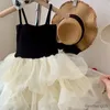 Robes de fille Été Printemps Filles Robe Robe En Dentelle Fluffy Gâteau Smash Robe Enfants Bébé Robes À Manches Longues Vêtements Enfants Vêtements