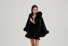 Женское пальто из искусственного меха, осень-зима 2023, двустороннее женское пальто-шаль Niga 231030