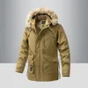 Men's Down Parkas Warm Parka Jackets for Men with Hood Fur Hooded Winter Fashion Clothing Plus Size Outdoor Fleece Lind Coats 231030