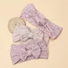 Hair Accessories 20 Sets/Lot Mom Baby Floral Print Knot Bow Turban Headband Mother And Daughter Nylon Hairband Headwear