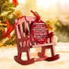 Christmas Decorations 110SETS Christmas In Heaven Memorial Ornament Mini Wooden Rocking Chair With Meaningful Tag Sign Home Decor Xmas Tree Hanging 231030