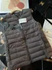 Gilets pour hommes veste gilet col rond couleur unie léger chaud coton femmes automne hiver fermeture éclair hauts sans manche manteau