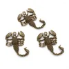 Pendentif Colliers 3pcs Antique Bronze Grand Scorpion Charme pour collier Bijoux Fabrication 51x38mm