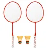 Racchette da badminton 1 paio di racchette colorate H6508 con 2 palline per bambini Gioco di sport all'aria aperta 231030