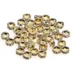 1000pcs Lot 18K White Gold Plated Gold Silver Color Crystal Rhinestone Rondelle Beads Loose Spacer Beads for DIY Jewelry Making Wh319e