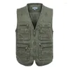 Men's Vests Plus Size 6XL 7XL Male Casual Summer Cotton Denim Vest Sleeveless Jacket Multi Pocket Pograph Waistcoat Men