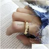 Band Rings Fashion Statement For Women 100% 925 Sterling Sier Indraged Concave and Convex Cambered Open Rrop Delivery Jewely DHFC9