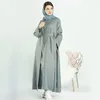 Etnische kleding Katoen Linnen Abaya Kimono Turkije Moslim Lange Hijab Jurk Abaya's Voor Vrouwen Dubai Effen Kaftan Oufits Ramadan Eid Islamitisch