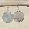 Dangle Earrings Water Drop/ellipse/round/conformal Natural Stone Ocean Mine Jewelry Fashion Romantic Noble And Elegant