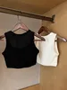 Women Knits Tops Designer Tanks Yoga Suit Sportwear Fitness Sports bra Mini outfits solid Elastic Femme