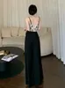 Arbeit Kleider Schwarz Vintage Koream Mode Zwei Stück Set Frauen Elegante Party Mini Hosen Weibliche Designer Tops Casual Split 2023