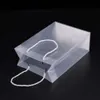 Sacs cadeaux en plastique PVC givré de 8 tailles, avec poignées, sac transparent étanche en PVC, sac à main transparent pour cadeaux de fête, personnalisé