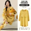 Women's Sleepwear Big Size M-5XL Women Pajamas Set Spring Autumn Knited Cotton Pyjamas With Chest Pad Cute Cartoon Long Sleeve
