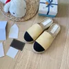 Slippers Sandalen Designer Schoenen Slides Sliders Voor Vrouwen Platte Slide Licht Tan Beige Wit Zwart Roze Stof Canvas Vrouw Slipper