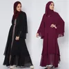 Ethnische Kleidung Mode Muslimischen Abaya Kimono Dubai Kaftan Abayas Jilbab Strickjacke Kleider Frauen Islam Kleidung Robe Femme Musulmane