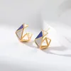 Stud Earrings Multicolor Cute Geometric For Women Fashion Lady Engagement Accessories