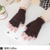 Children's Finger Gloves 6Pair Winter Warm Boys Girl's Students Fashion Knitted Solid Color Half Children 231031