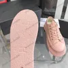 Kvinnors avslappnade skor klassiska klänningsskor designer sneakers plattform duk skor 5 cm sportsko klassiker klassisk rosa vit gummi enda quiltad textur snörning spetelle sko