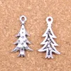 Juldekorationer 106 st charmar trädet 28x14mm antika hängsmycken vintage tibetanska silver smycken diy för armband halsband 231030