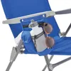 Camp Furniture Lot de 2 chaises de plage inclinables surdimensionnées à 4 positions, chaises de camping de pêche pliantes