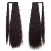 Synthetic Corn Wavy Long 34inch Ponytail piece Wrap on Clip Extensions Ombre Brown Pony Tail Blonde Fack Hair241s