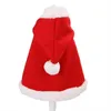 Costumi per gatti Costume per animali domestici Mantello Gioco di ruolo di Babbo Natale Divertente vestito metamorfico per gatto/cane Sciarpa rossa Decorazione per oggetti di scena