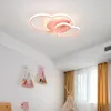 Plafoniere moderne LED romantiche principesse lampade a forma di cuore camerette soggiorno lampadario matrimonio