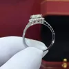 Choucong Brand New Stunning Luxury Jewelry 925 Sterling Silver Princess Cut White Topaz CZ Diamond Gemstones Women Wedding Band Ri255K