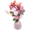 Dekorativa blommor keramiska vassimulering Flower Decor Party Fake Goblincore Room Wedding Prorning Arrangement Nordic