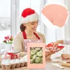 Contenitori da asporto Confezione regalo da 10 pezzi Custodia per caramelle per torta per bambini in carta kraft per forniture per festival di Natale