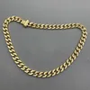 Kubansk länkkedja armband halsbandsuppsättning för kvinnor män diamant kubansk halsband armband guld silver isad ut kubansk kedja för pojke kvinnor smycken set gåva