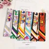 New retro hairband simulation silk scarf binding handle small ribbon thin narrow strip women's scarves wholesale