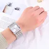 Armbandsur släpp säljer fyrkantiga handledsur för kvinnor rostfritt stål guld kvinnlig klock diamant armbandsur