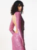 Basic Casual Dresses VC Glitter Sequins Sexy Dress Woman Backless Beautiful Flowered Design Long Sleeve Bodycon Maxi Cocktail Party 231031