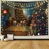 Decorações de natal personalizáveis decoração para casa impressa tapeçaria floco de neve ano presente dormitório impressão parede pendurado 231030