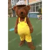 Christmas Bear with Hat Mascot Costumes Halloween Fancy Party Dress Adult Size Cartoon Character Carnival Xmas Advertising Birthday Party Outdoor Outfit