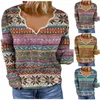 Dameshoodies Enorme dames lange blousemouwen Fleece bedrukt dames V-hals trui halslijn geborduurd yogashirt