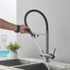 Kitchen Faucets Water Filter Faucet Dual Spout Pure Drinking Mixer Tap Rotation Purification Feature Taps Crane 231030