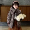 Donsjas Kinderen Winter Baby Meisjes Dikke Kinderkleding Bovenkleding Lange Capuchon Bloemen Retro Jas Peuter Windjas 1-7Y