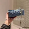 Crossbody jeans denim bola dourada bola saco clássico de aba ombro mini corrente ajustável Corrente acolchoada designer de luxo Fanny Pack Coin Burse Card Pouco Key Pouch Clup