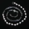 Classic Half Pearl Half Cuban Chain Beaded Necklace Bracelet Classic Women Lady Girl New Fashion Iced Out Zirconia Hip Hop Best Wedding Gift Jewelry