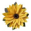 Decorative Flowers Artificial Sunflower Wreath Front Door Yellow Daisy Spring Summer Bow For Outdoor