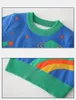 Pullover Winter Baby Boy Clothes Cartoon Knitted Sweater Space Pattern Long Sleeve O Neck Thick Blue Tops For Children 27Y 231030